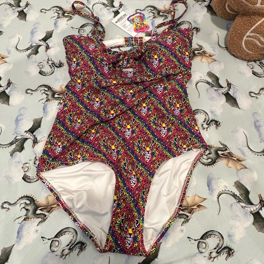 Posh Peanut Lisa Frank Hunter Swimsuit M NWT